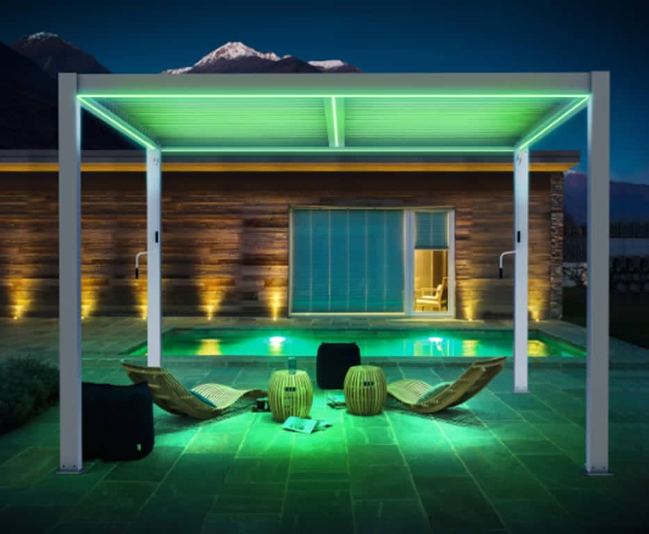 Pergola 3x3 meter m/LED-lys   - bilde 2 av 3