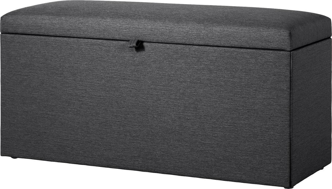 Odel® Sengebenk med oppbevaring - Tekstil Dovre Kull, 110x41 cm - Produktbilde