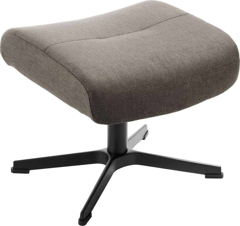 x-fot svart alu std, stoff evita taupe 1373-24