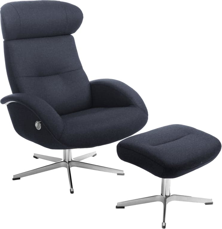 Svingfot alu stoff Sheford dark blue 1383-48